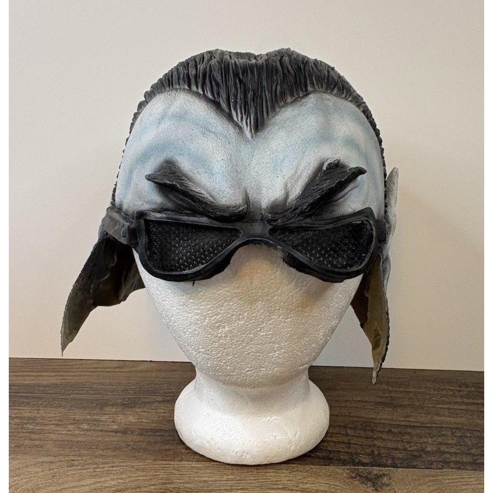 Vintage Dracula Vampire In Glasses Latex Halloween Mask 2004 Paper Magic Group